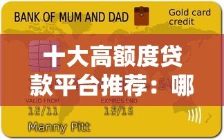 十大高额度贷款平台推荐：哪个平台借款额度最高？