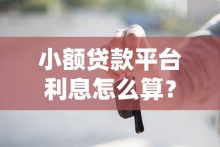 小额贷款平台利息怎么算?这些要点你必须知道 小额贷款平台利息怎么算?这些要点你必须知道
