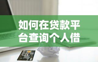 如何在贷款平台查询个人借款记录?详细操作指南 如何在贷款平台查询个人借款记录?详细操作指南
