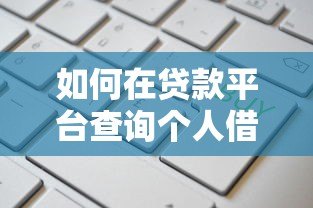 如何在贷款平台查询个人借款记录?详细操作指南 如何在贷款平台查询个人借款记录?详细操作指南