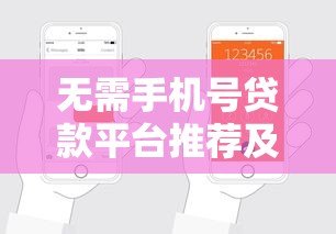 无需手机号贷款平台推荐及申请注意事项