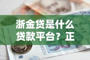 浙金贷是什么贷款平台？正规贷款服务及申请条件解析