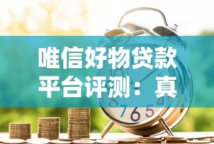 唯信好物贷款平台评测：真实体验与申请指南