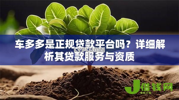 车多多是正规贷款平台吗?详细解析其贷款服务与资质 车多多是正规贷款平台吗?详细解析其贷款服务与资质