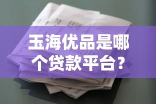 玉海优品是哪个贷款平台？正规贷款渠道解析与使用指南