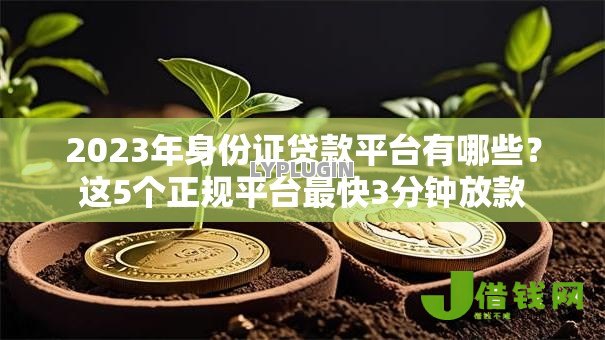 2023年身份证贷款平台有哪些？这5个正规平台最快3分钟放款