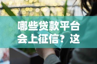 哪些贷款平台会上征信？这10家机构必须了解