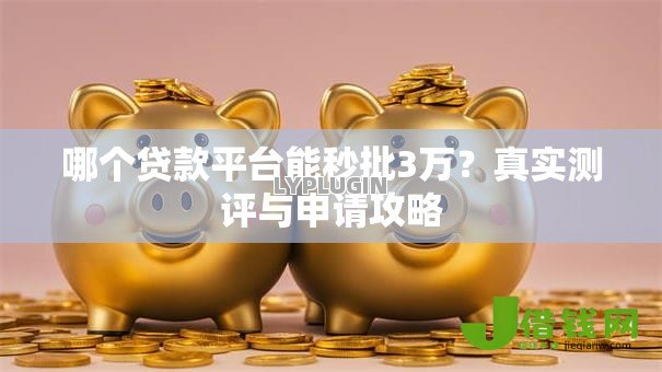 哪个贷款平台能秒批3万?真实测评与申请攻略 哪个贷款平台能秒批3万?真实测评与申请攻略