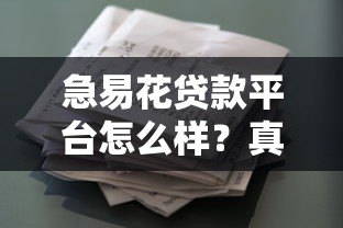 急易花贷款平台怎么样？真实评测与使用体验分享