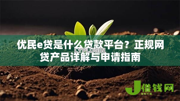 优民e贷是什么贷款平台？正规网贷产品详解与申请指南