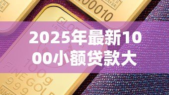 2025年最新1000小额贷款大全：1000元小额贷款如何申请最便捷