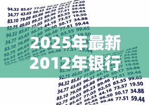 2025年最新2012年银行贷款利率：2012年房贷利率变化情况