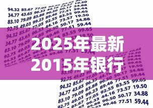 2025年最新2015年银行贷款利率：2015年借款利率是多少