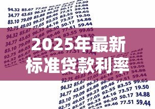 2025年最新标准贷款利率:当前银行贷款利率是多少 2025年最新标准贷款利率:当前银行贷款利率是多少