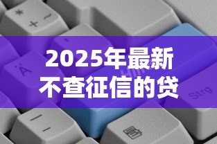 2025年最新不查征信的贷款：哪些贷款申请无需查看信用报告