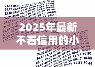 2025年最新不看信用的小额贷款:无信用审核的小额借款如何申请 2025年最新不看信用的小额贷款:无信用审核的小额借款如何申请