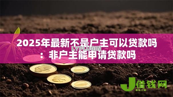 2025年最新不是户主可以贷款吗：非户主能申请贷款吗
