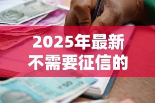 2025年最新不需要征信的小额贷款：小额借款如何快速申请不看征信