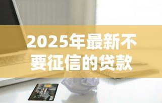 2025年最新不要征信的贷款：不看信用能申请哪些贷款