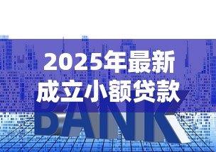 2025年最新成立小额贷款公司条件:开办小贷公司需要满足哪些要求 2025年最新成立小额贷款公司条件:开办小贷公司需要满足哪些要求