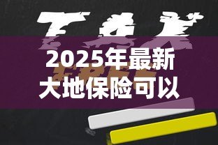 2025年最新大地保险可以贷款吗：大地时贷险能申请贷款吗