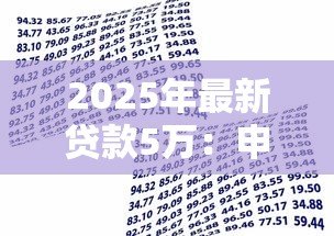 2025年最新贷款5万:申请5万元借贷需要哪些条件 2025年最新贷款5万:申请5万元借贷需要哪些条件