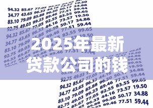 2025年最新贷款公司的钱哪里来的：贷款机构的资金来源于何处