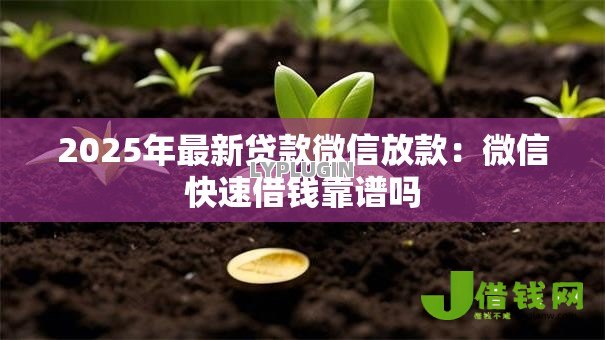 2025年最新贷款微信放款：微信快速借钱靠谱吗