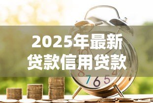 2025年最新贷款信用贷款：如何快速申请低息信用贷