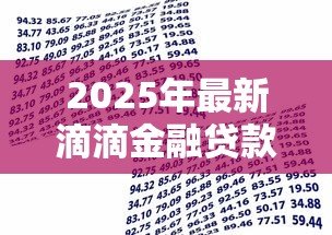 2025年最新滴滴金融贷款：如何申请滴滴平台的借款服务