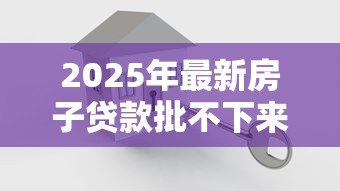 2025年最新房子贷款批不下来怎么办：房贷被拒后如何补救