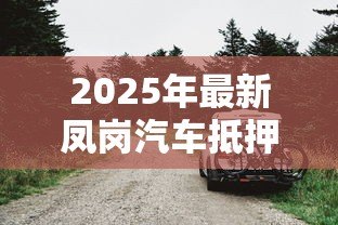 2025年最新凤岗汽车抵押贷款：凤岗地区如何办理车辆抵押借款