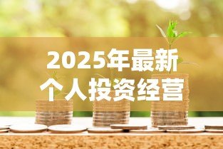 2025年最新个人投资经营贷款：如何申请创业资金支持