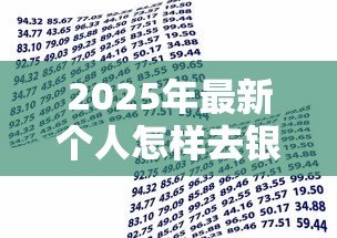 2025年最新个人怎样去银行贷款：个人银行贷款申请流程指南