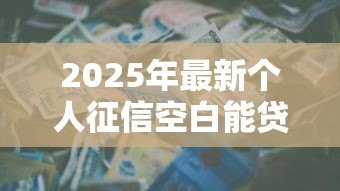 2025年最新个人征信空白能贷款吗：信用空白怎么申请贷款