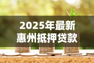 2025年最新惠州抵押贷款:惠州房产抵押如何快速获得资金 2025年最新惠州抵押贷款:惠州房产抵押如何快速获得资金