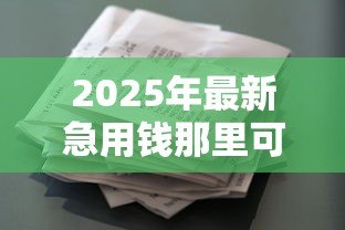 2025年最新急用钱那里可以贷款:哪里能快速申请紧急贷款 2025年最新急用钱那里可以贷款:哪里能快速申请紧急贷款