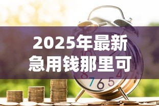2025年最新急用钱那里可以贷款:哪里能快速申请紧急贷款 2025年最新急用钱那里可以贷款:哪里能快速申请紧急贷款