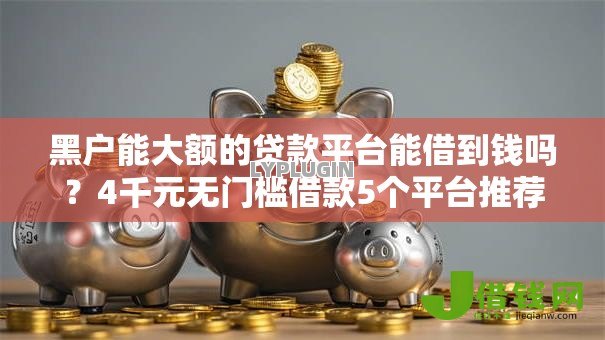 黑户能大额的贷款平台能借到钱吗？4千元无门槛借款5个平台推荐