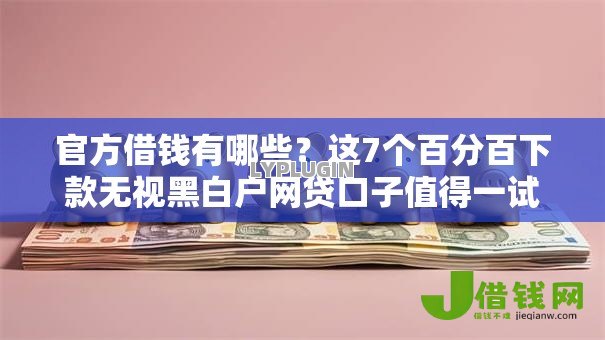 官方借钱有哪些？这7个百分百下款无视黑白户网贷口子值得一试