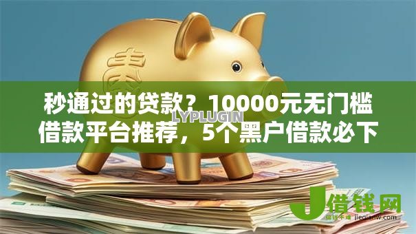 秒通过的贷款？10000元无门槛借款平台推荐，5个黑户借款必下口子盘点