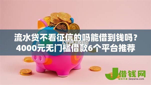 流水贷不看征信的吗能借到钱吗？4000元无门槛借款6个平台推荐