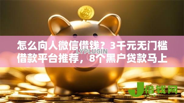 怎么向人微信借钱？3千元无门槛借款平台推荐，8个黑户贷款马上下款的口子盘点