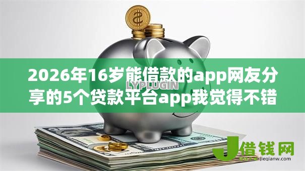 2026年16岁能借款的app网友分享的5个贷款平台app我觉得不错！