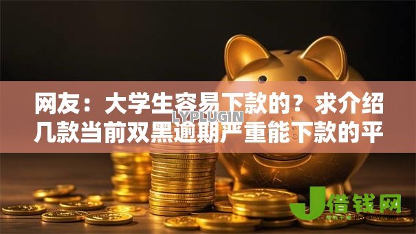 网友：大学生容易下款的？求介绍几款当前双黑逾期严重能下款的平台