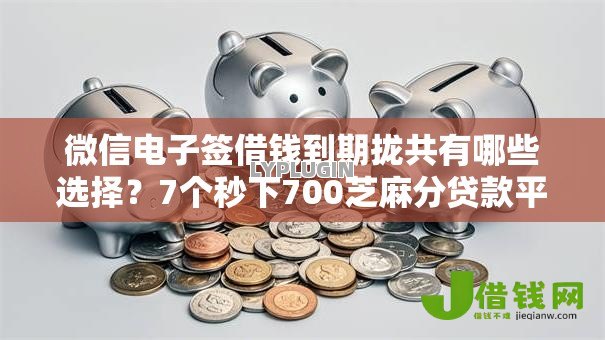 微信电子签借钱到期拢共有哪些选择?7个秒下700芝麻分贷款平台详解 微信电子签借钱到期拢共有哪些选择?7个秒下700芝麻分贷款平台详解