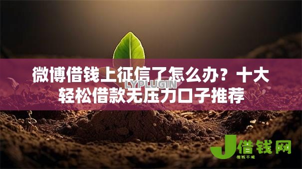 微博借钱上征信了怎么办？十大轻松借款无压力口子推荐