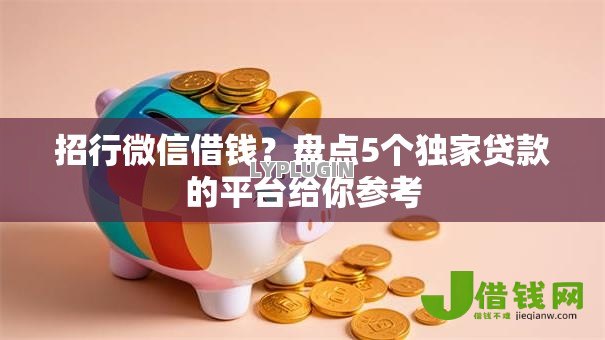 招行微信借钱？盘点5个独家贷款的平台给你参考