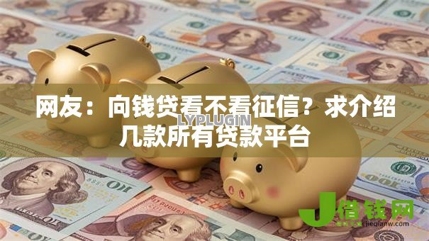 网友：向钱贷看不看征信？求介绍几款所有贷款平台