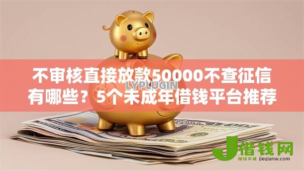 不审核直接放款50000不查征信有哪些？5个未成年借钱平台推荐给你